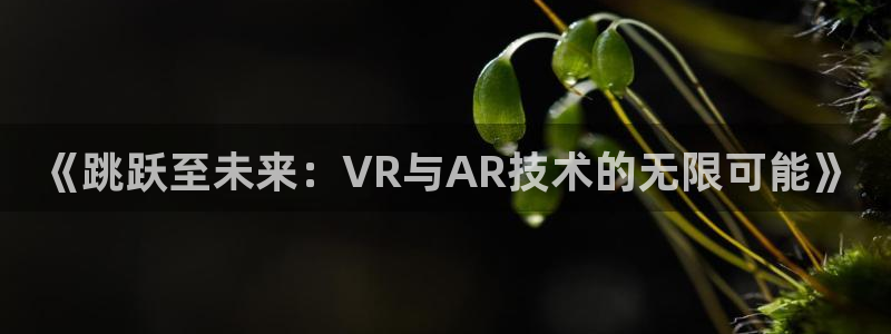 星欧娱乐：《跳跃至未来：VR与AR技术的无限可能》